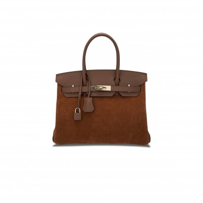 HERMES BIRKIN 30 CHESTNUT GOLD BUCKLE BAG 58822833472 (30*22*16cm)